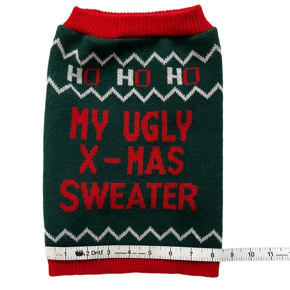 ⭐️ 4/$25 My Ugly X-Mas Sweater, Dog Fair Isle Christmas Pet Sweater, Size: Small - Picture 5 of 10